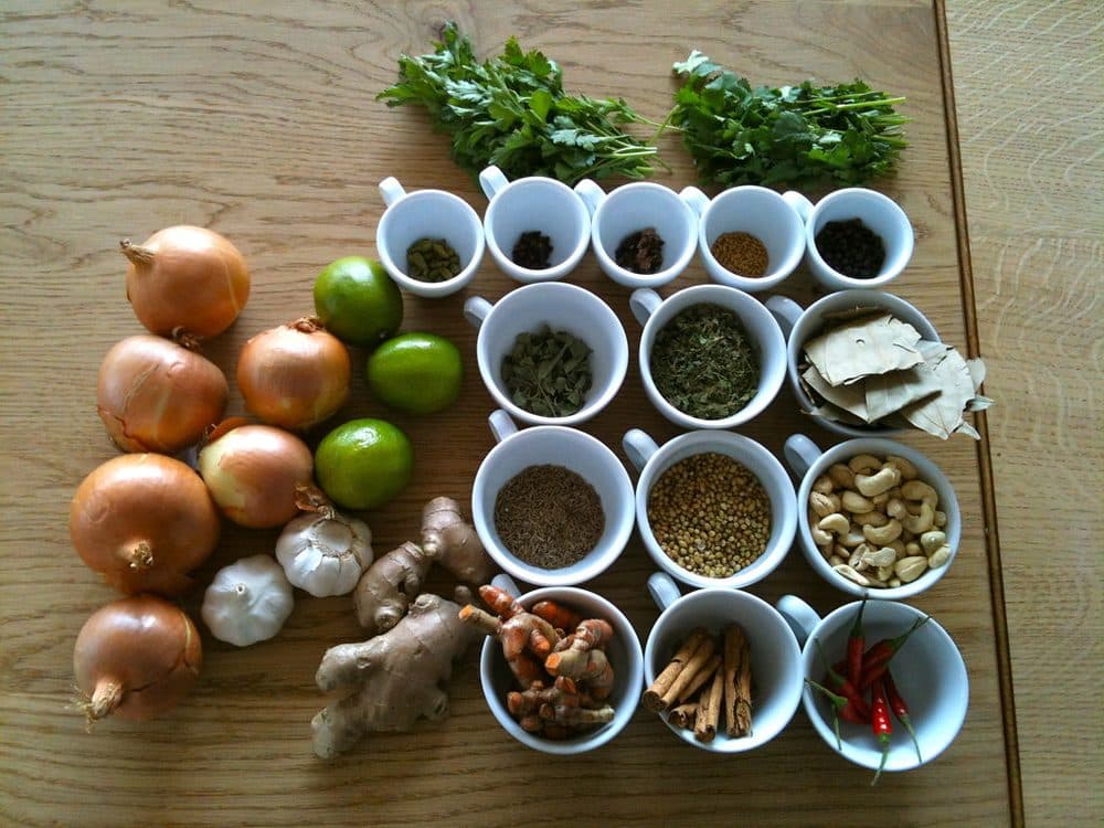 Spices and herbs from the season